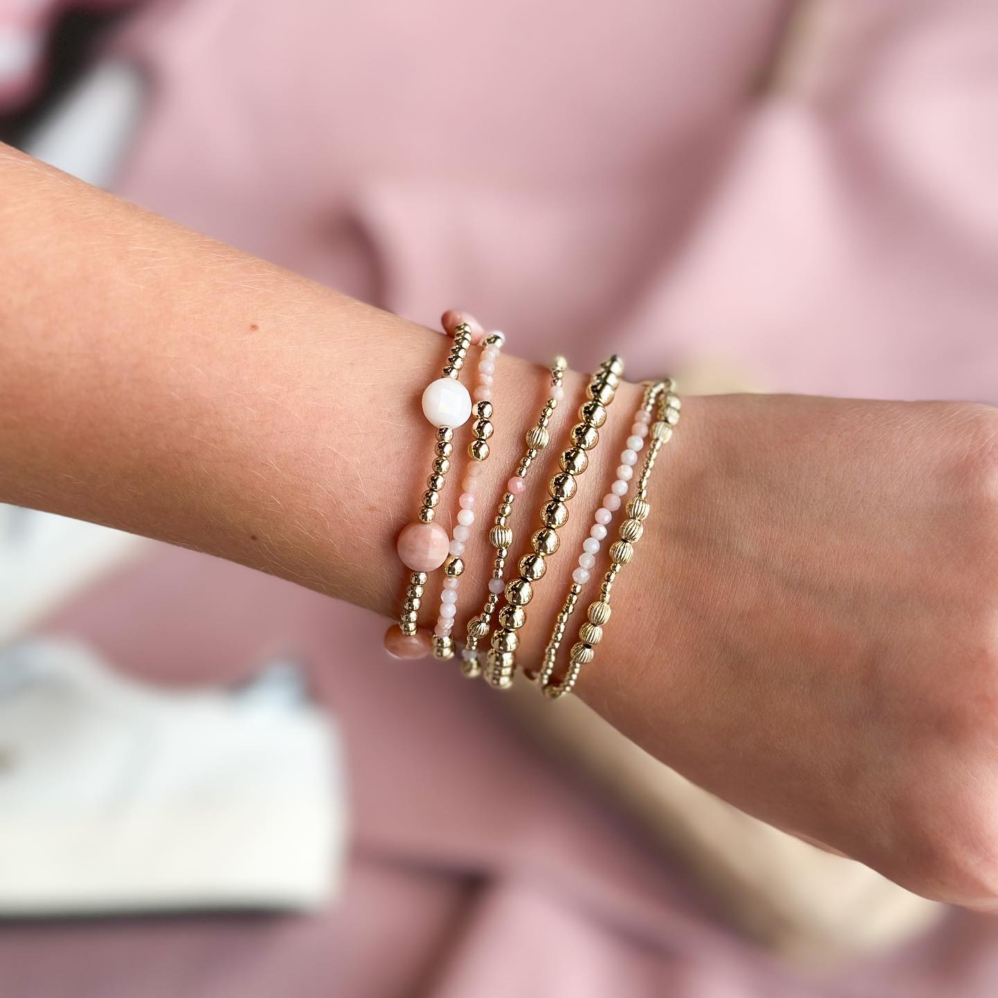 Respect Gold Initial Charm Bead Bracelet By Enewton Design – Bella Vita  Gifts & Interiors