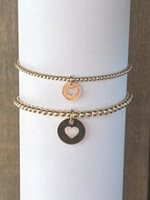 Load image into Gallery viewer, Classic Bead Love Disc Bracelet - Gold