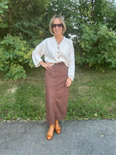 Load image into Gallery viewer, Suede Long Skirt