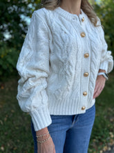 Load image into Gallery viewer, Cable Knit Long Sleeve Cardigan