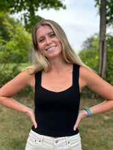 Load image into Gallery viewer, Techno Stretch Rib Square V Neck Tank