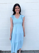 Load image into Gallery viewer, Flutter Sleeve Midi Dress