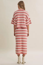 Load image into Gallery viewer, Weekend in Cannes Relaxed Stripe Sweater Top & Skirt Set
