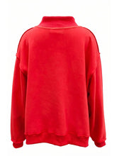 Load image into Gallery viewer, Merry Embroidered Mock Neck Sweatshirt