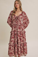 Load image into Gallery viewer, Rose Garden Smocked Tiered Maxi Dress