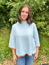 Load image into Gallery viewer, Scallop Edge Detailed Mock Neck Sweater