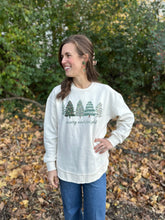 Load image into Gallery viewer, "Christmas Words" Long-Sleeve Crew-Neck Rounded- Bottom Hi-Lo