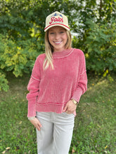 Load image into Gallery viewer, Washed Oversized Cropped Sweater