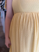 Load image into Gallery viewer, Scallop Eyelet Trim Tie Strap Midi Dress