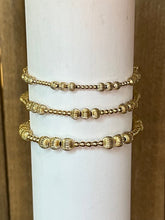 Load image into Gallery viewer, Dignity Joy Pattern Bead Bracelet - Gold