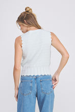 Load image into Gallery viewer, Pointelle Knit Button Up Vest