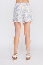 Load image into Gallery viewer, Blue Blossom Printed Soft Linen Shorts