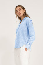 Load image into Gallery viewer, Washed Collared Long Sleeve Knit Top