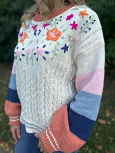 Load image into Gallery viewer, Striped Color Block Pattern Sweater
