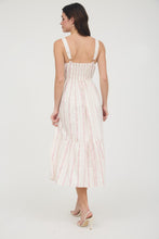 Load image into Gallery viewer, Floral Stripe Button Maxi Dress