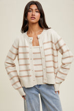 Load image into Gallery viewer, Striped Cami and Cardigan Set