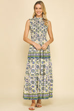 Load image into Gallery viewer, High Neck Ruffle Top Tiered Maxi Dress