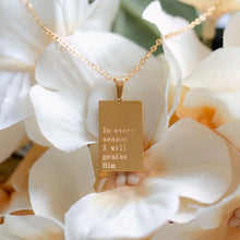 Load image into Gallery viewer, 18 kt Square Encouragement Necklace