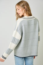 Load image into Gallery viewer, V Neck Multi Stripe Sweater