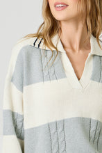 Load image into Gallery viewer, V Neck Multi Stripe Sweater