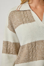 Load image into Gallery viewer, V Neck Multi Stripe Sweater