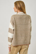 Load image into Gallery viewer, V Neck Multi Stripe Sweater