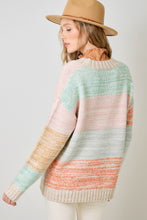 Load image into Gallery viewer, Color Block Sweater Cardigan