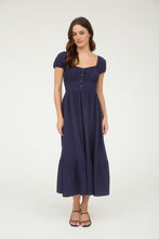 Load image into Gallery viewer, Scoop Neck Button Down Short Sleeve Dress