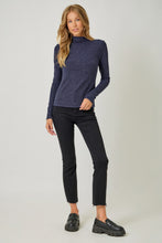 Load image into Gallery viewer, Midnight Knit Mock Neck Long Sleeve Top