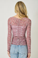 Load image into Gallery viewer, Mesh Print Lettuce Hem Top