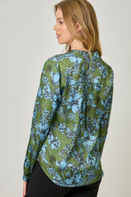 Load image into Gallery viewer, Satin Front Tie Long Sleeve Blouse