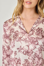 Load image into Gallery viewer, Satin Front Tie Long Sleeve Blouse