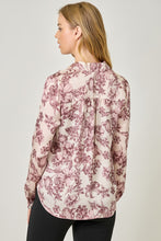 Load image into Gallery viewer, Satin Front Tie Long Sleeve Blouse