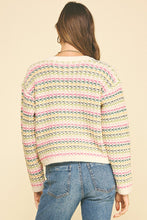 Load image into Gallery viewer, Multi Color Knit Crop Sweater