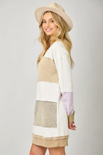 Load image into Gallery viewer, Color Block Sweatshirt Dress