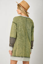 Load image into Gallery viewer, Color Block Sweatshirt Dress