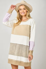 Load image into Gallery viewer, Color Block Sweatshirt Dress