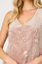 Load image into Gallery viewer, Embroidered Wash Shift Dress