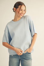 Load image into Gallery viewer, Raw Edge Accent Comfy Sweater Top