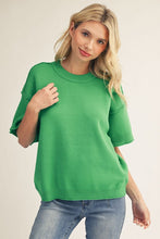 Load image into Gallery viewer, Raw Edge Accent Comfy Sweater Top