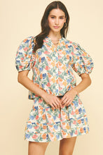 Load image into Gallery viewer, Floral V Neck Button Down Blouse Top