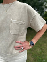 Load image into Gallery viewer, Washed Ribbed Short Sleeve Top