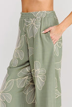 Load image into Gallery viewer, Floral Embroidered Soft Linen Cropped Pant