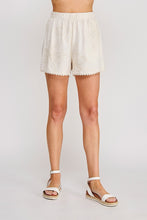 Load image into Gallery viewer, Floral Embroidered Soft Linen Shorts