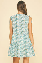Load image into Gallery viewer, Seashell Print Tiered Mini Dress