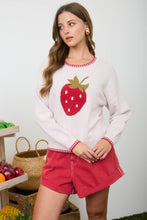 Load image into Gallery viewer, Strawberry Mortif Contrast Stitch Knit Pullover