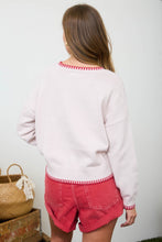 Load image into Gallery viewer, Strawberry Mortif Contrast Stitch Knit Pullover