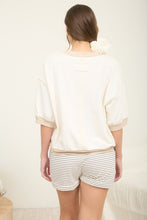 Load image into Gallery viewer, Contrast Trim Raglan Short Sleeve Knit Top