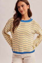 Load image into Gallery viewer, Round Neck Long Sleeve Pointelle Sweater