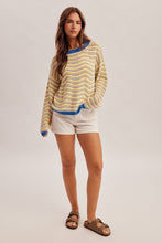 Load image into Gallery viewer, Round Neck Long Sleeve Pointelle Sweater